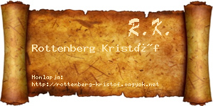 Rottenberg Kristóf névjegykártya